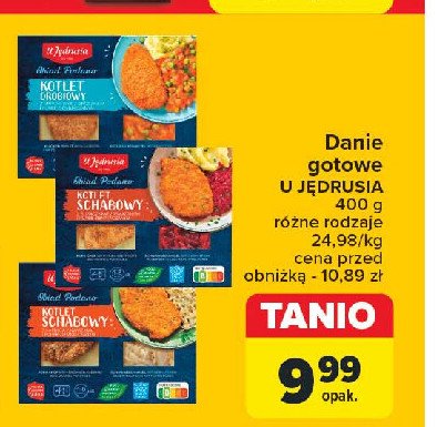 Kotlet schabowy z kapustą zasmażaną i puree ziemniaczanym U jędrusia promocja