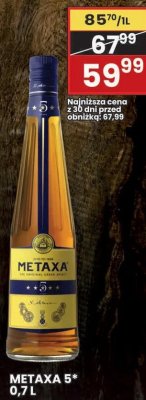 Metaxa 5* 0,7L promocja w Wafelek