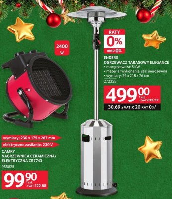 Nagrzewnica ceramiczna/elektryczna Camry CR7743 promocja w Selgros