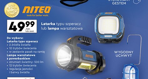 Lampa warsztatowa z powerbankiem Niteo tools promocja