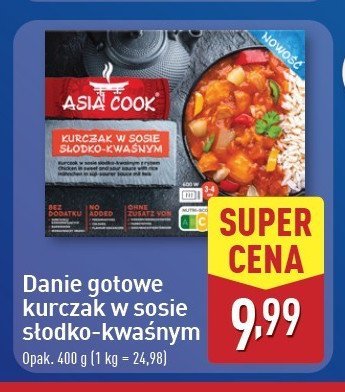 Kurczak w sosie słodko-kwaśnym Asia cook promocja w Aldi
