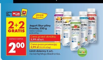 Jogurt Skyr pitny różne rodzaje promocja w Biedronka