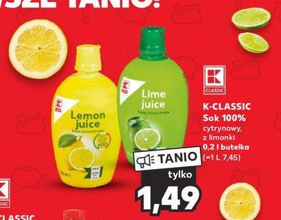 Sok cytrynowy K-classic promocja