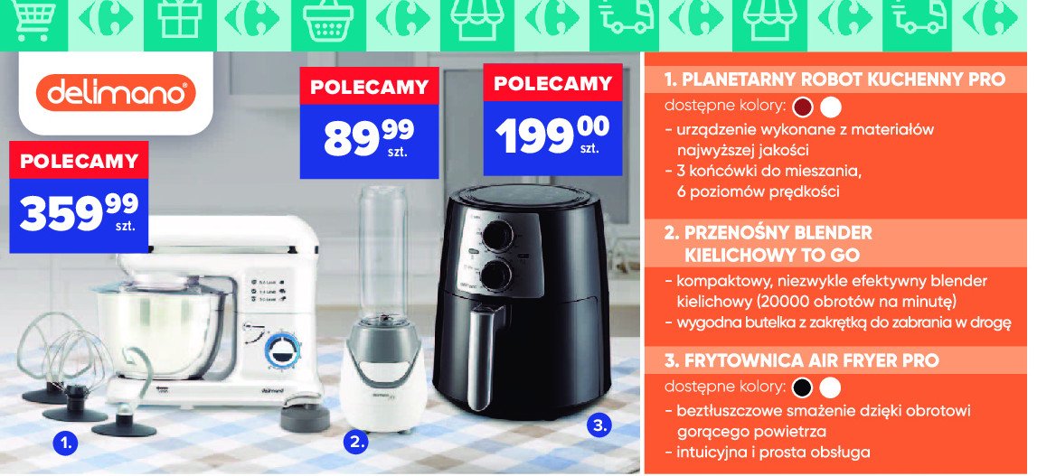 Frytownica air fryer pro 3.5 l Delimano promocja