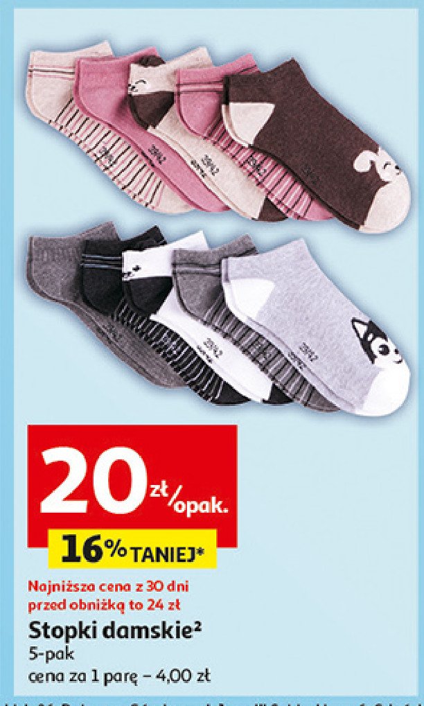 Stopki damskie promocja w Auchan