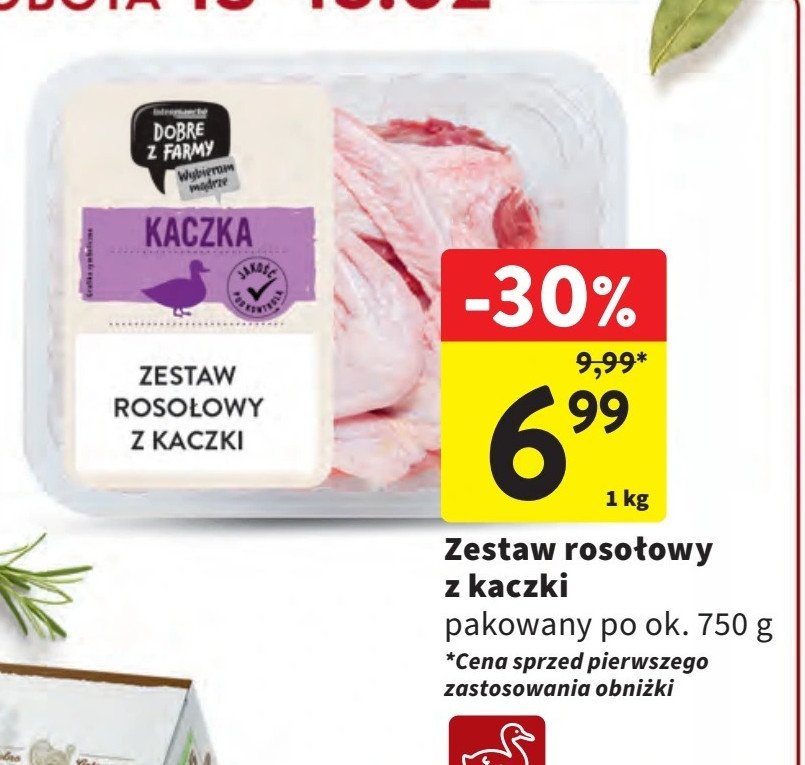 Zestaw rosołowy z kaczki Intermarche dobre z farmy promocja