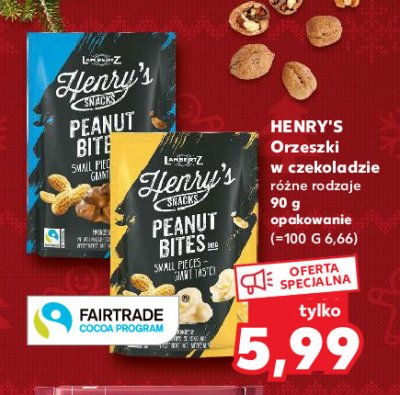 Orzechy ziemne w czekoladzie mlecznej Lambertz henry's snacks promocja