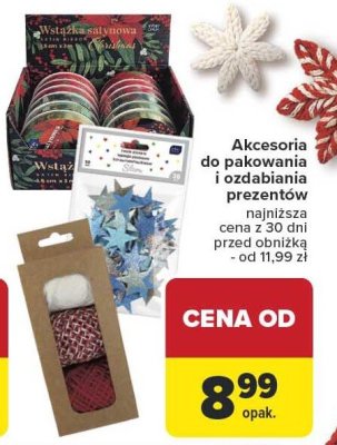 Akcesoria do pakowania i ozdabiania prezentów promocja w Carrefour