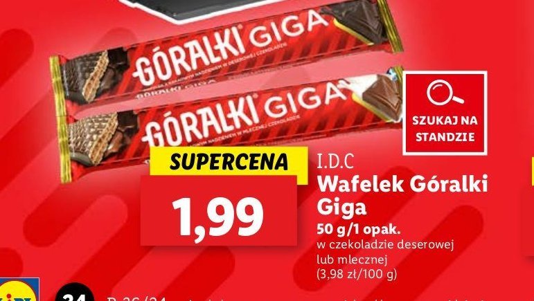 Wafelek mleczny Góralki giga promocja