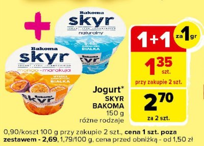 Jogurt naturalny Bakoma skyr promocja