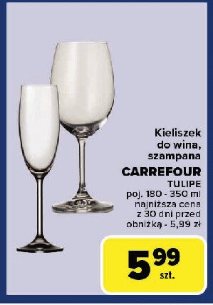 Kieliszek do wina Carrefour promocja