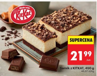 Sernik z KITKAT 450 g promocja w Biedronka