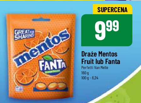 Draże fruit mix Mentos great for sharing! promocja