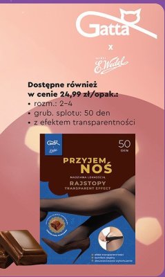 Rajstopy damskie Gatta 50 den z efektem transparentności promocja w Biedronka