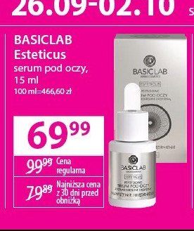 Peptydowe serum pod oczy BASICLAB ESTETICUS promocja