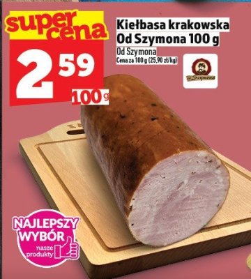 Kiełbasa krakowska Od Szymona 100 g promocja w TOPAZ