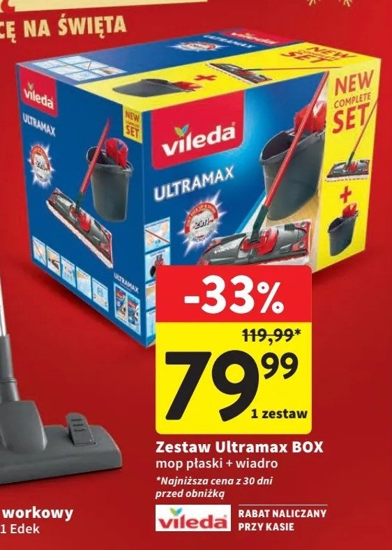 Zestaw mop easy wring ultramax Vileda promocja w Intermarche