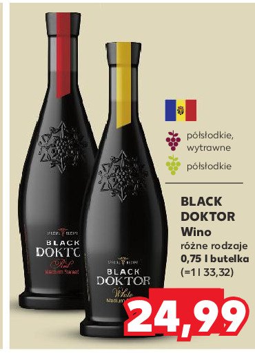 Wino półsłodkie Black doktor bostavan promocja w Kaufland