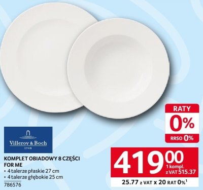 Komplet obiadowy 8 części For Me promocja w Selgros