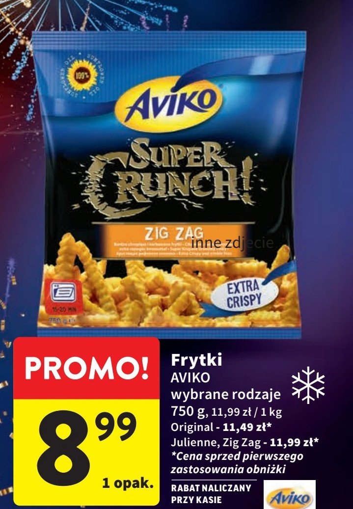 Frytki zig zag Aviko super crunch promocja