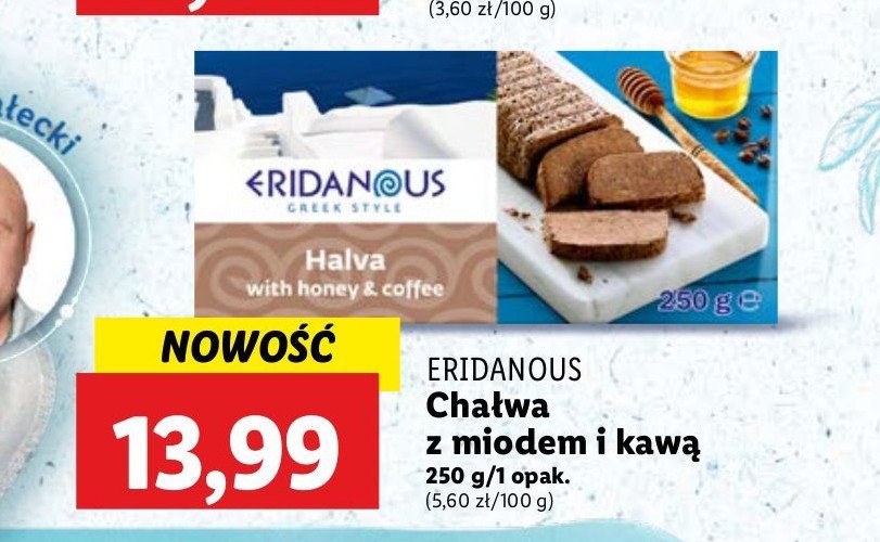 Chałwa z miodem i kawą Eridanous promocja