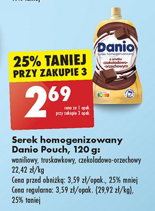 Serek czekoladowo-orzechowy saszetka Danone danio promocja