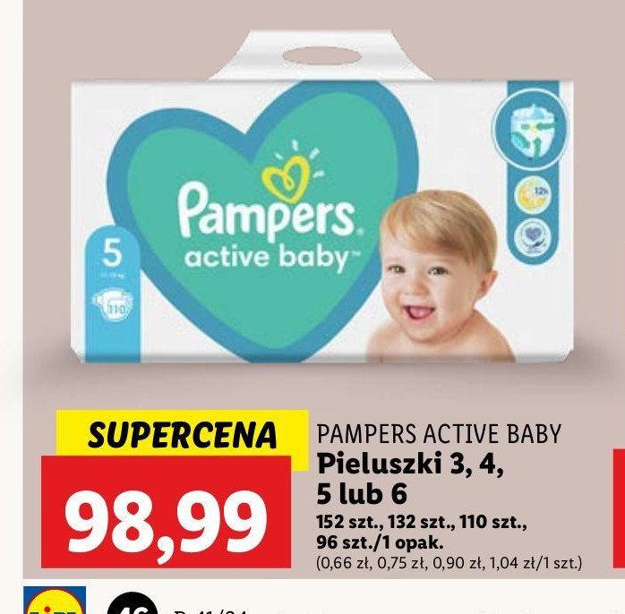 Pieluchy 5 Pampers active baby promocja