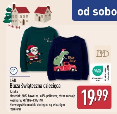 Bluza świąteczna dziecięca  promocja w Aldi