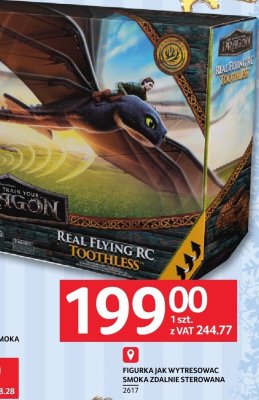Figurka Jak Wytresować Smoka Real Flying RC Toothless promocja w Selgros