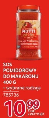 Sos pomidorowy Mutti do makaronu 400g promocja w Selgros