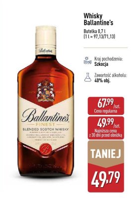 Whisky Ballantine's promocja w Aldi