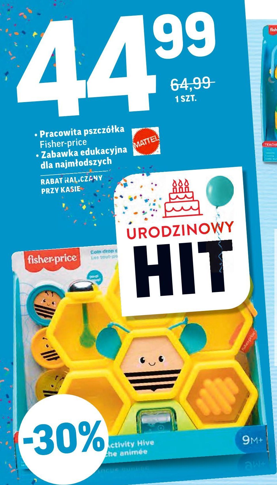 Kolorowe zwierz膮tka - pracowita pszcz贸艂ka Fisher-price promocja