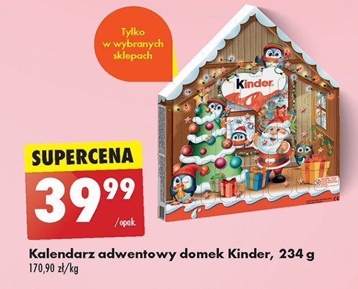 Kalendarz adwentowy domek Kinder promocja