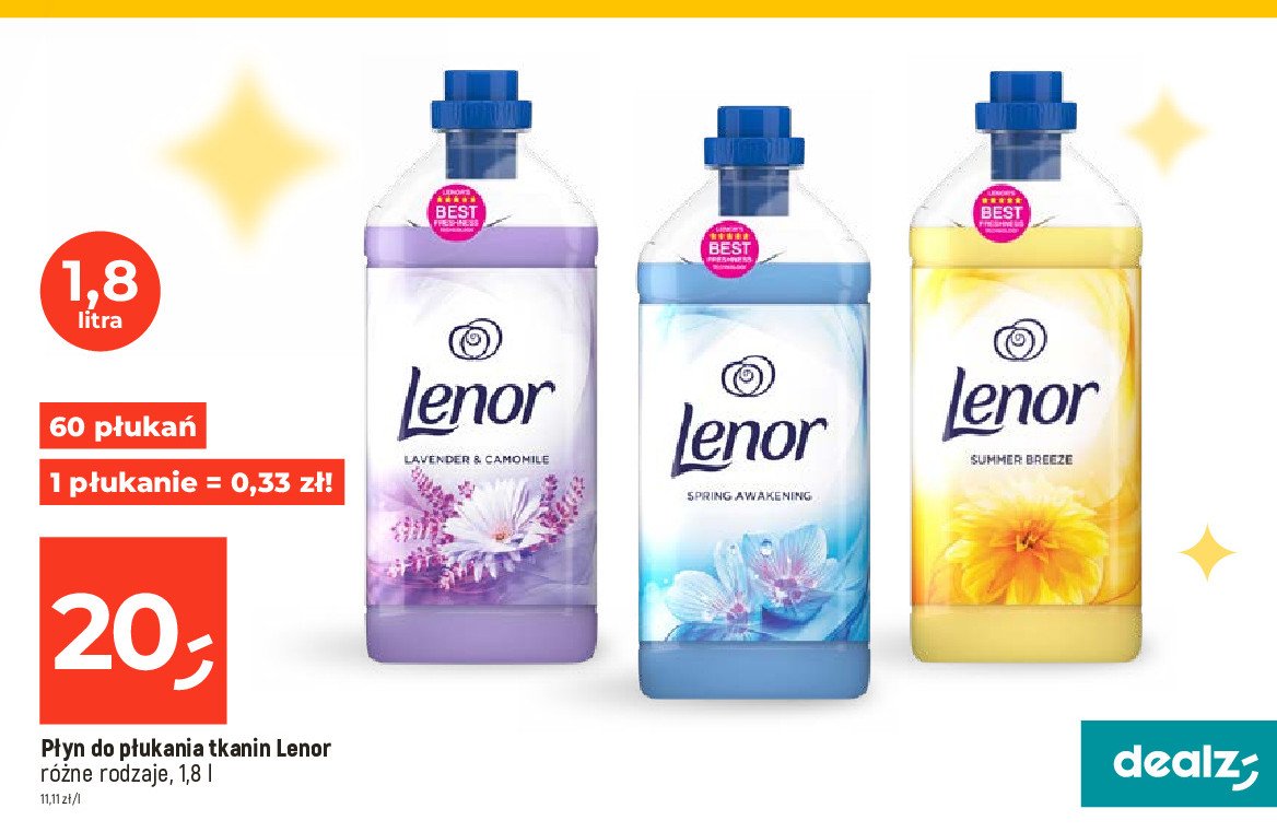 Płyn do płukania lavender & camomile Lenor promocja