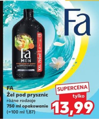 Żel pod prysznic FA różne rodzaje 750 ml promocja w Kaufland