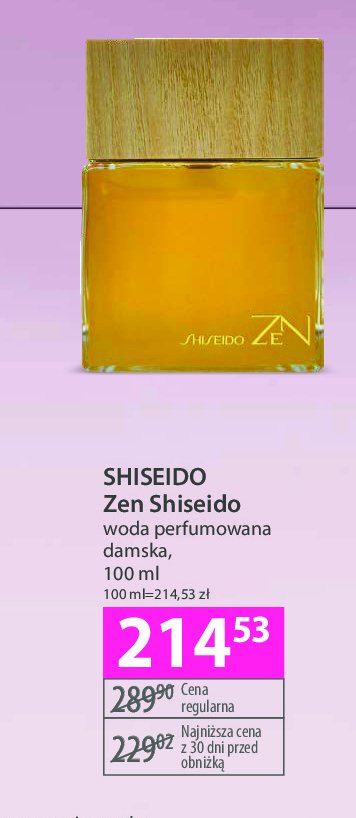 Woda perfumowana SHISEIDO ZEN promocja