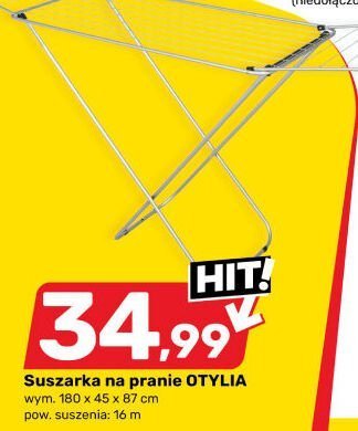 Suszarka na pranie OTYLIA 180 x 45 x 87 cm Bricomarche promocja w Bricomarche