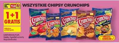 Chipsy wszystkie Crunchips Lorenz różne rodzaje promocja w Biedronka