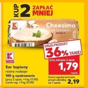 Ser topiony z pieczarkami K-classic promocja