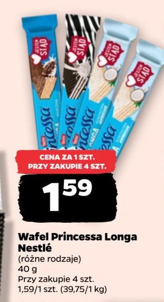 Wafelek orzechowy Princessa longa promocja w Netto