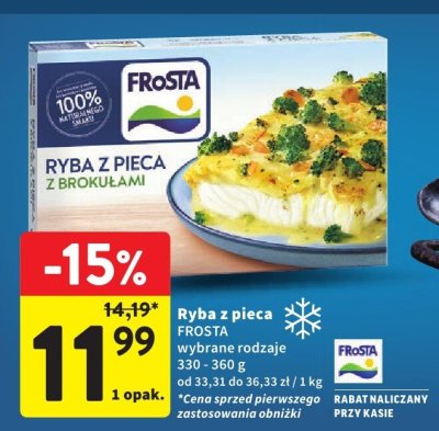 Ryba z pieca z brokułami FROSTA promocja w Intermarche