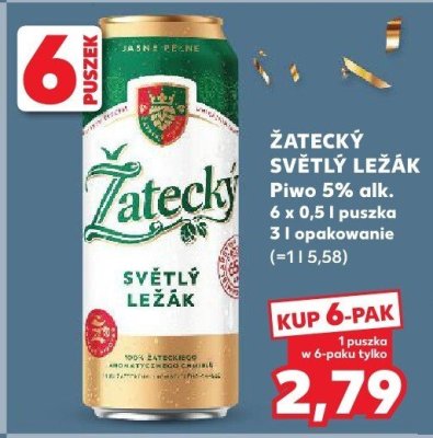 Piwo światły ležák promocja w Kaufland