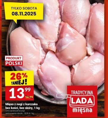 Mięso z nogi z kurczaka bez kości, bez skóry, 1 kg promocja w Twój Market