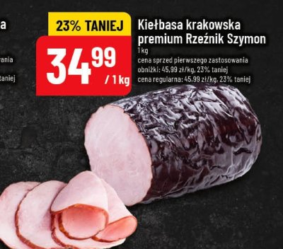 Kiełbasa krakowska premium Rzeźnik Szymon promocja w POLOmarket