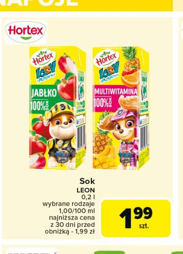 Sok jabłkowy Hortex leon promocja