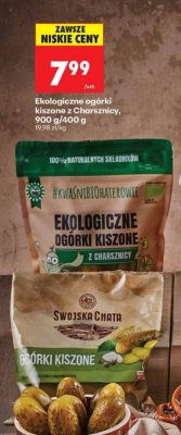 Ekologiczne ogórki kiszone z Charsznicy, 900 g/400 g promocja w Biedronka