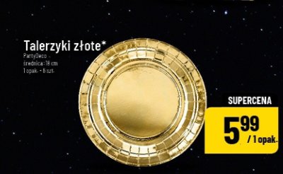 Talerzyki złote 18 cm promocja w POLOmarket