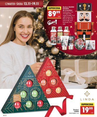 Zestaw GLOSS! Dziadek do orzechów żel pod prysznic, sól do kąpieli, szampon do włosów, mydło do twarzy, balsam do ciała, masło do ciała, krem do rąk, myjka promocja w Biedronka