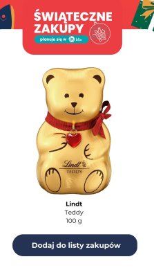 Figurka czekoladowa Teddy 100 g promocja w Dino