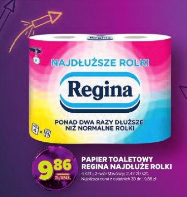 Papier toaletowy Regina Najdłuższe Rolki promocja w Stokrotka